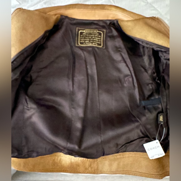 Coach Hair Calf Jacket size 8 Camel color - Picture 6 of 7
